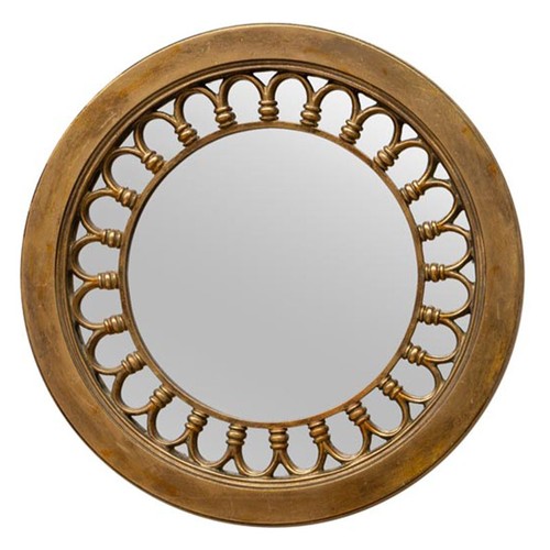 Miroir rond doré capella - miroir,