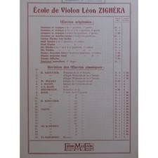 ZIGHÉRA Léon Exercices Journaliers 1er dégré Violon 1935