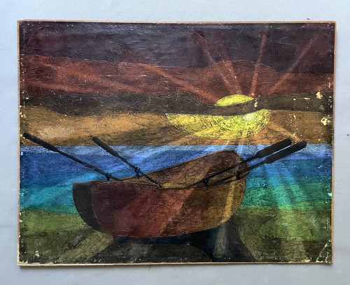 Barque soleil couchant - au,