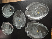 ASSIETTES A POISSON LOT DE 5 -