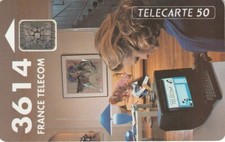 FRANCE- F290b/Variété 540. 5 n°s impacts. 36.14 MINITEL. SC4an. 9/92. TBE