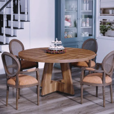 Table ronde en bois massif –