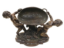 Auguste Moreau vide poche groupe en bronze putti enfants  F.B.L n°925