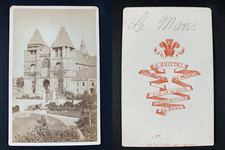 J. Guittet, France, Le Mans, L'église de la Couture. Vintage cdv albumen pr