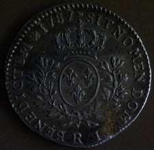FRANCE 1/5 ECU LOUIS XVI 1787 R ARGENT