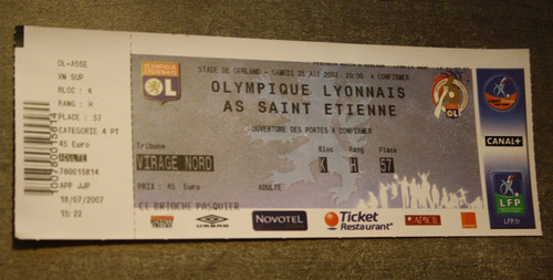 Ticket entier lyon v st - ), ol