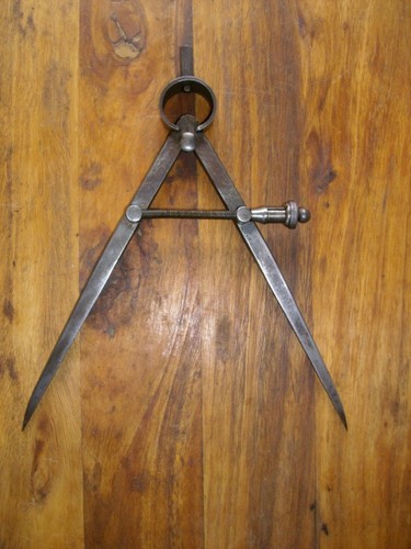 Compas ancien métal - compas, 23