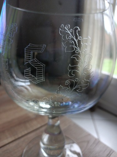Grand verre mariée ancien - grand,