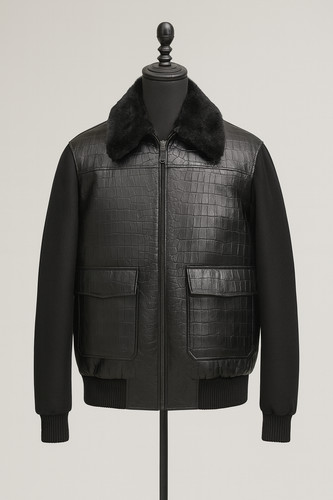 Veste homme noire 100 - %, cuir