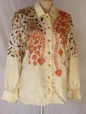 ESCADA chemisier soie vintage vêtements femme mode T 36 (13102)