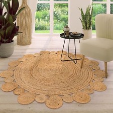 Salon tapis rond poils - poils, ras