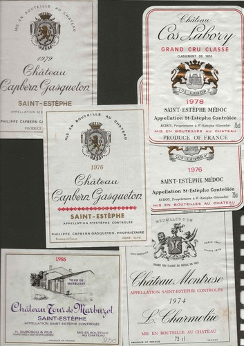 Etiquettes vin saint - vin, saint-estèphe