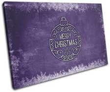 Christmas Decoration Wall Canvas ART Print XMAS Picture Gift Chalk 04 Purple Chr