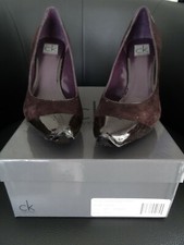 Chaussures talons femme "Calvin Klein", taille37", marrons, suede, très bon état