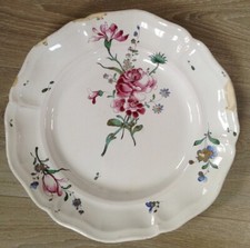 Ancien Plat rond en Faience