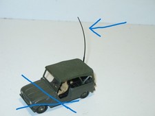 DINKY TOYS,  1 grande antenne fouet spécifique pour la 4 L sinpar militaire