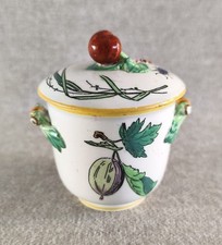 POT A CRÈME CRÉMIER CERAMIQUE FAIENCE CREIL ET MONTEREAU SERVICE " LÉGUMES" 4/5