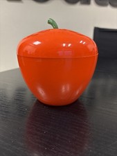 Seau à glaçons En Forme De Pomme De Couleur  Orange années 1970's
