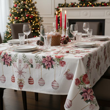 Nappe de Noël Toile Charm en coton panaméen fabriquée en Italie