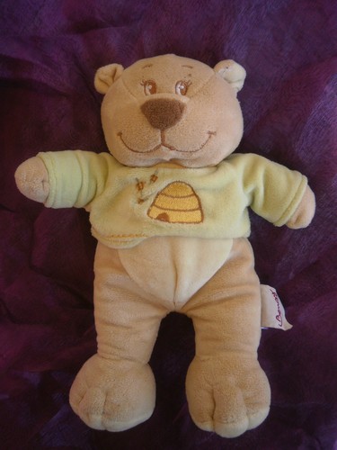 Doudou ours beige - beige, vert