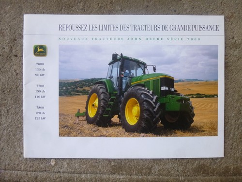 Prospectus tracteurs john - prospectus,