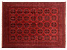 Tapis Afghan Khal Mohammadi 250x350 Fait Main Marron Géométrique Orient B