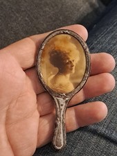 miroir ancien A Main Miniature Decor Femme Art Nouveau Deco 