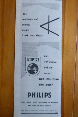1945 pub philips lamps lampe - 8/1945,