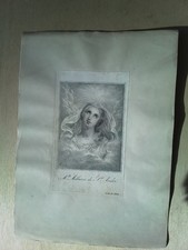 PORTRAIT   .Gravure . XIX Em  MADAME DE  SAINT ANDRE  sur feuille  24,5 x 18,3