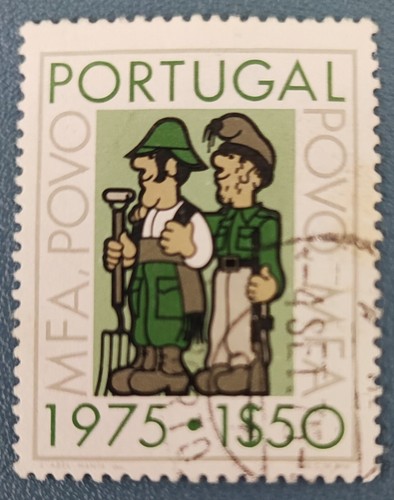 Timbre portugal 1975 mfa - portugal, povo