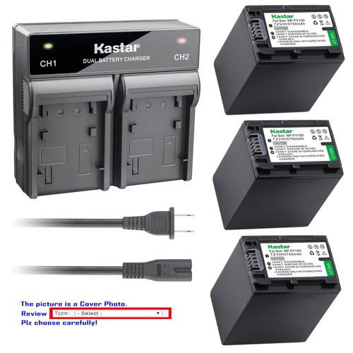 Fv100 battery dual - np-fv100,