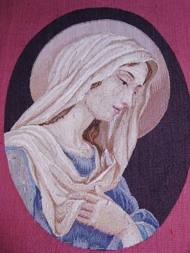 Tapisserie aubusson vierge - tapisserie, à