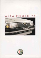catalogue / brochure Alfa Romeo 75 01/1988 Belgique en français
