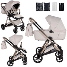 JUNAMA Ellegante 2en1 3en1 4en1 POUSSETTE BÉBÉ SIÈGE AUTO ISOFIX