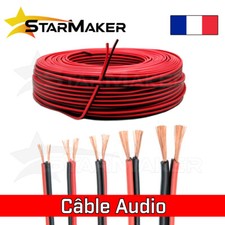 Câble électrique audio Rouge Noir - 0.75 1.5 2.5 4 mm² - Fil souple haut parleur