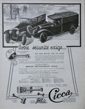 PUBLICITÉ DE PRESSE 1926 MIROIR RÉTROVISEUR CICCA POUR AUTOMOBILES
