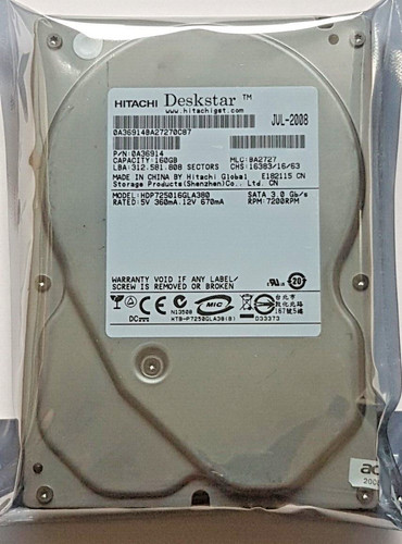 Disque dur 160 sata hitachi - go,