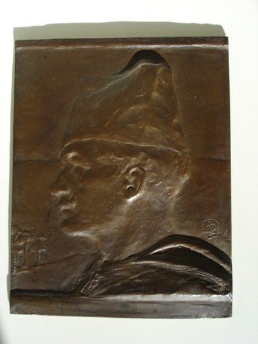 Plaque bronze orientaliste - plaque,