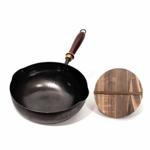 Wok fonte avec couvercle - wok,