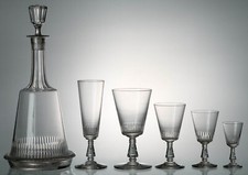 CRISTAL DE BACCARAT SERVICE 48 PIÈCES VERRES CARAFES DESSOUS DE CARAFE BACCARAT