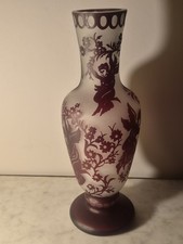 Vase en verre multicouches dégagé a l'acide