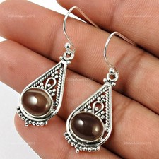 Ovale Naturel Fumé Quartz 925