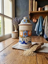 Pot à Riz Ancien en Faïence