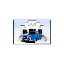 plaque métal publicitaire 20x30cm bombée en relief :  R 8 GORDINI