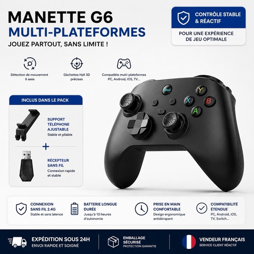 Manette sans fil bluetooth - sans,