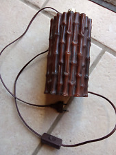 Pied de Lampe Vintage Salon Fagot de Bambou en Résine moulée (creuse) 1970's