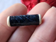 Collection bouton ancien tube repyile bleu 2,4 cm sur 0,7 cm D9A