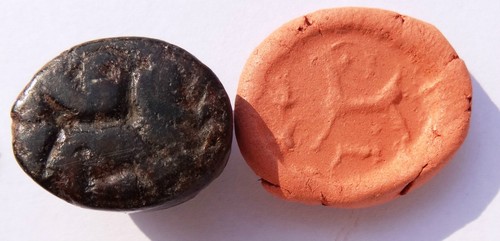 Rare sceau sculpte pierre - sceau,