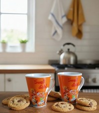 2 Mugs Vintage Kellogg's "Swell dish!" 2008 - Tasse Céréales Rice Krispies