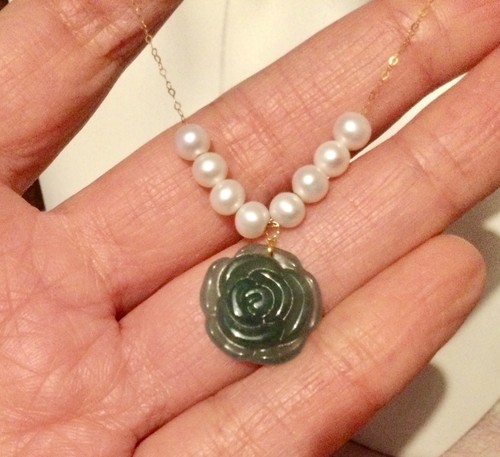Collier 750 jade perles - or, 750-jade-perles